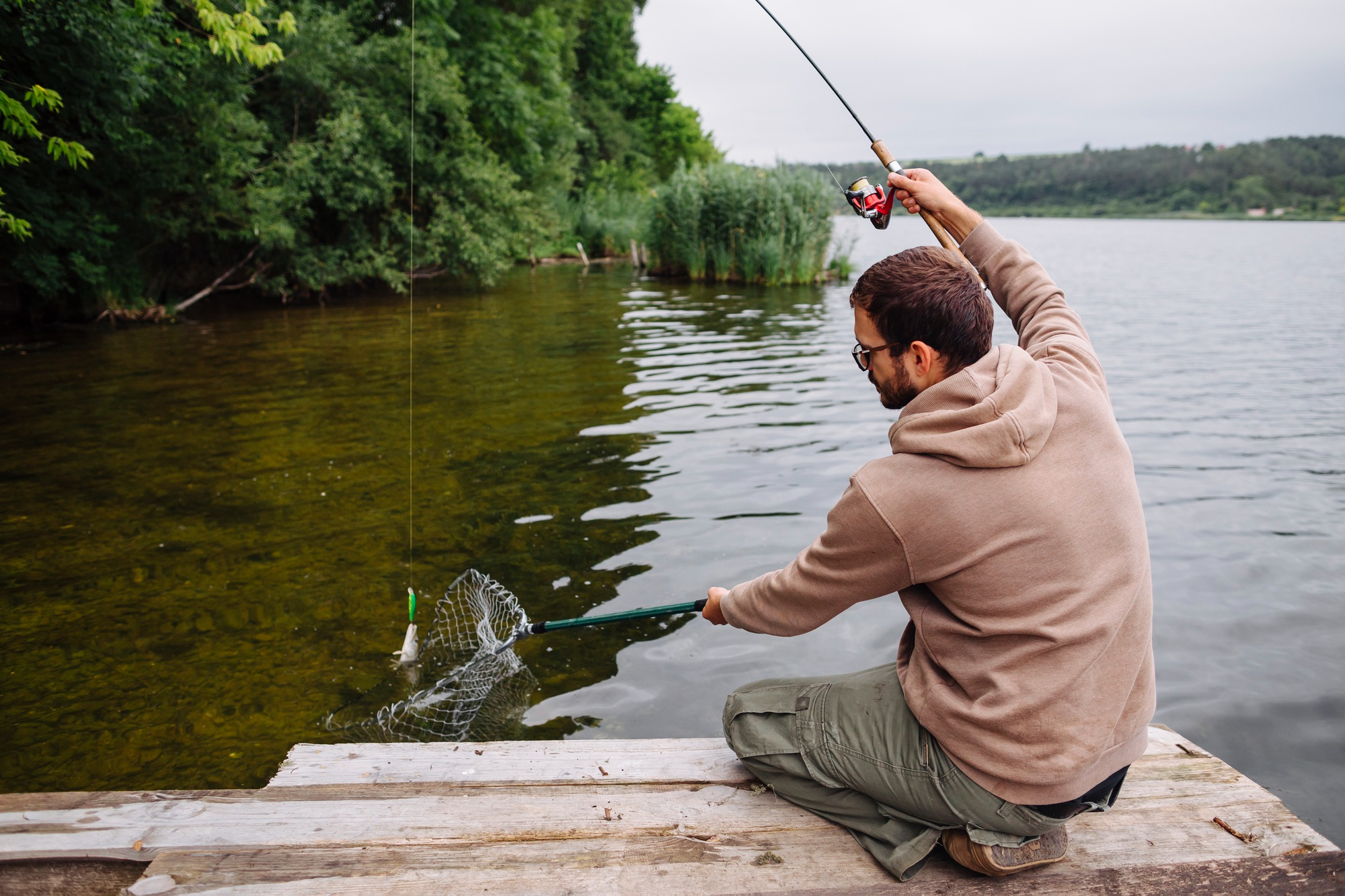 Homem pescando